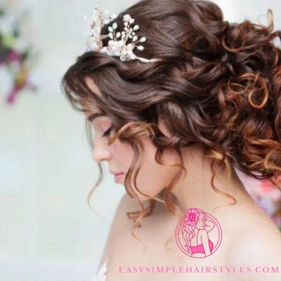 Wedding hairstyle curly hair - Texture and volume
