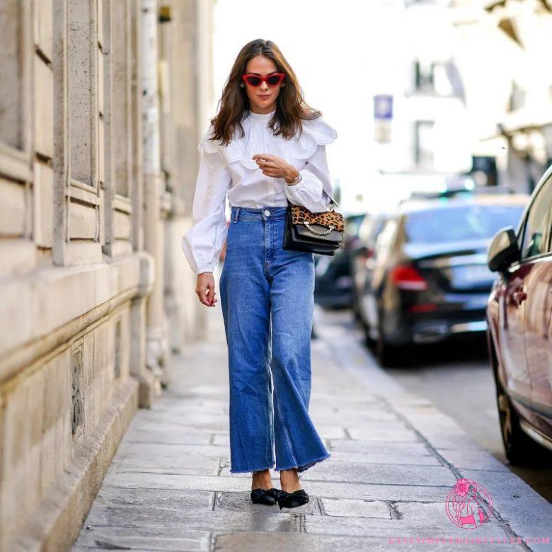 Fall 2023 jeans trend that lengthens the silhouette
